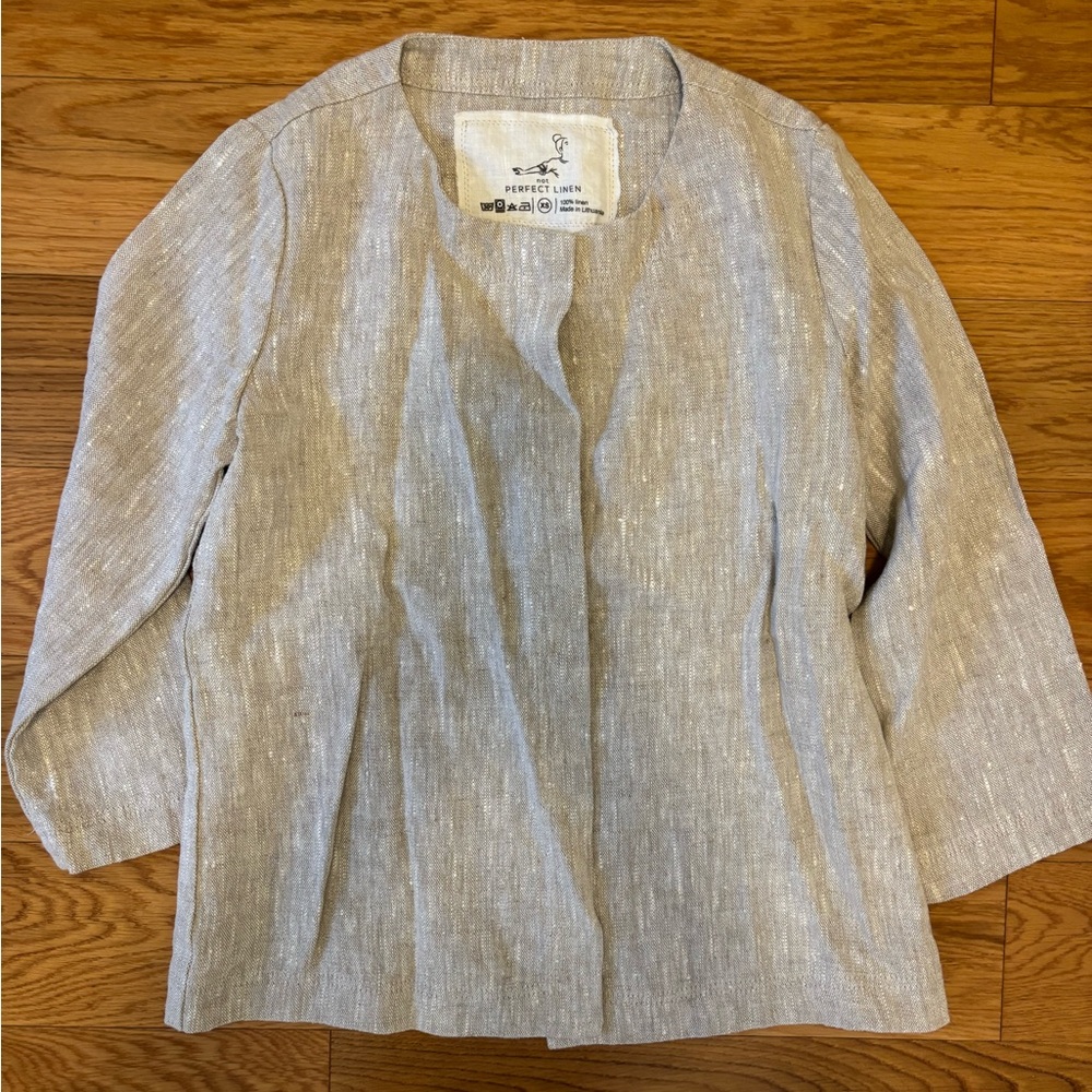 notPERFECTLINEN Natural Linen Jacket - Picture 3 of 5